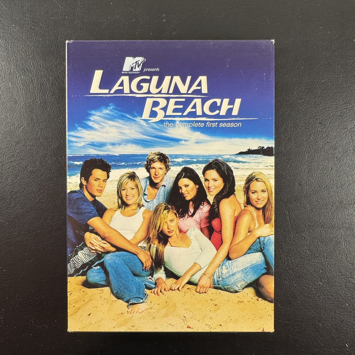 MTV Laguna Beach Season 1 DVD box set in outer slipcase, featuring 2000s teen drama reality TV series.