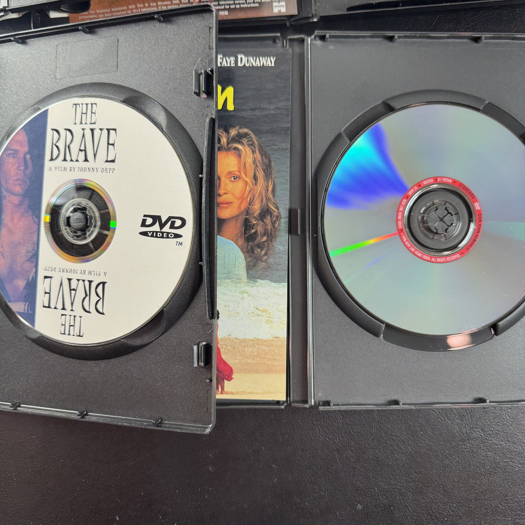Johnny Depp 4-Film DVD Bundle featuring Dead Man, Chocolat, Don Juan DeMarco, and The Brave.