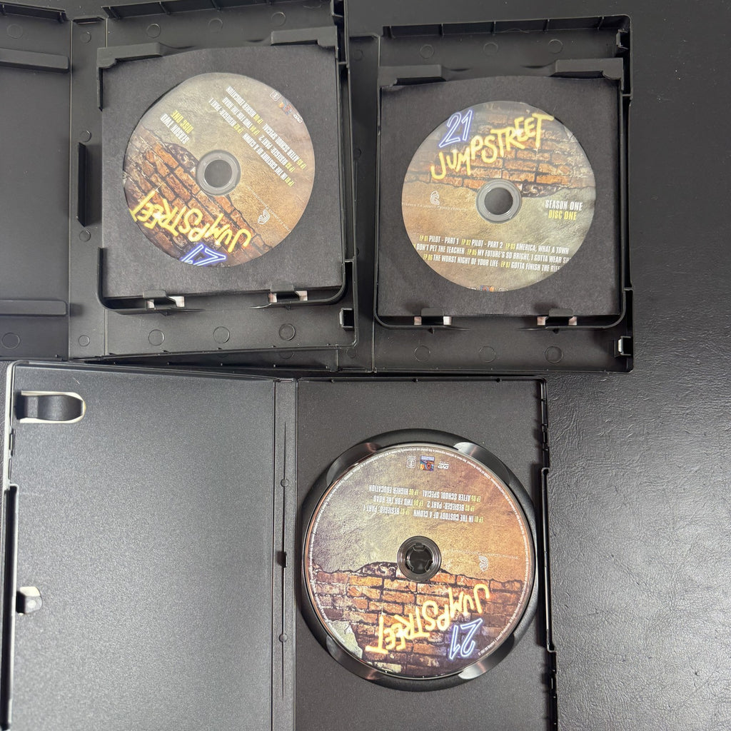 21 Jump Street 3-DVD lot featuring Season 1, Season 2, and Best Of Too Cool For School sets starring Johnny Depp.