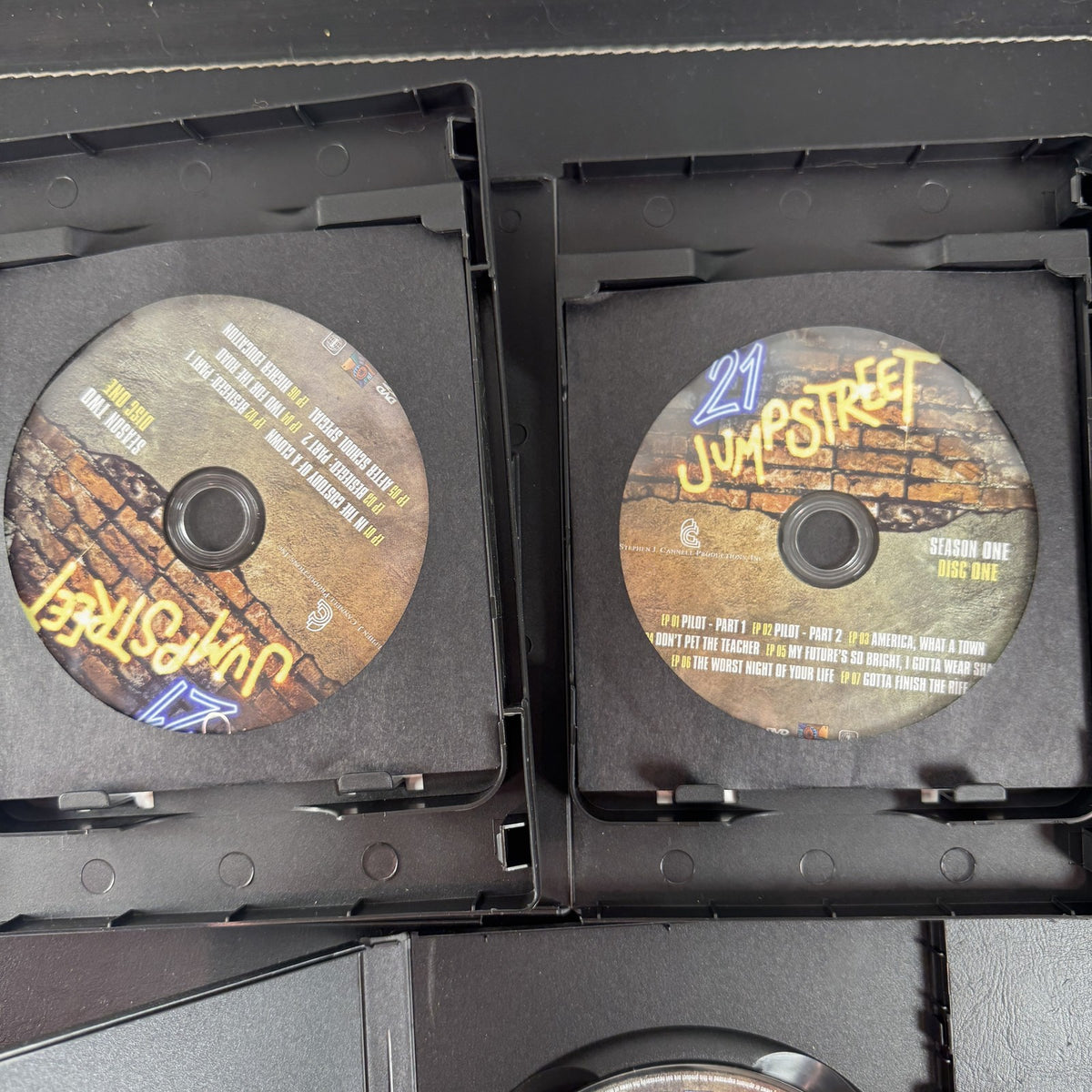 21 Jump Street 3-DVD lot featuring Season 1, Season 2, and Best Of Too Cool For School sets starring Johnny Depp.