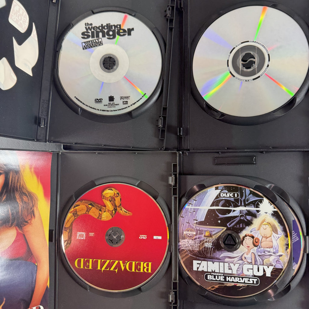 Lot of 6 classic comedy DVDs including Spaceballs, White Chicks, and The Wedding Singer.