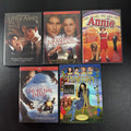 Collection of 5 pre-owned DVD movie cases including Finding Neverland, Annie, and A Series of Unfortunate Events.