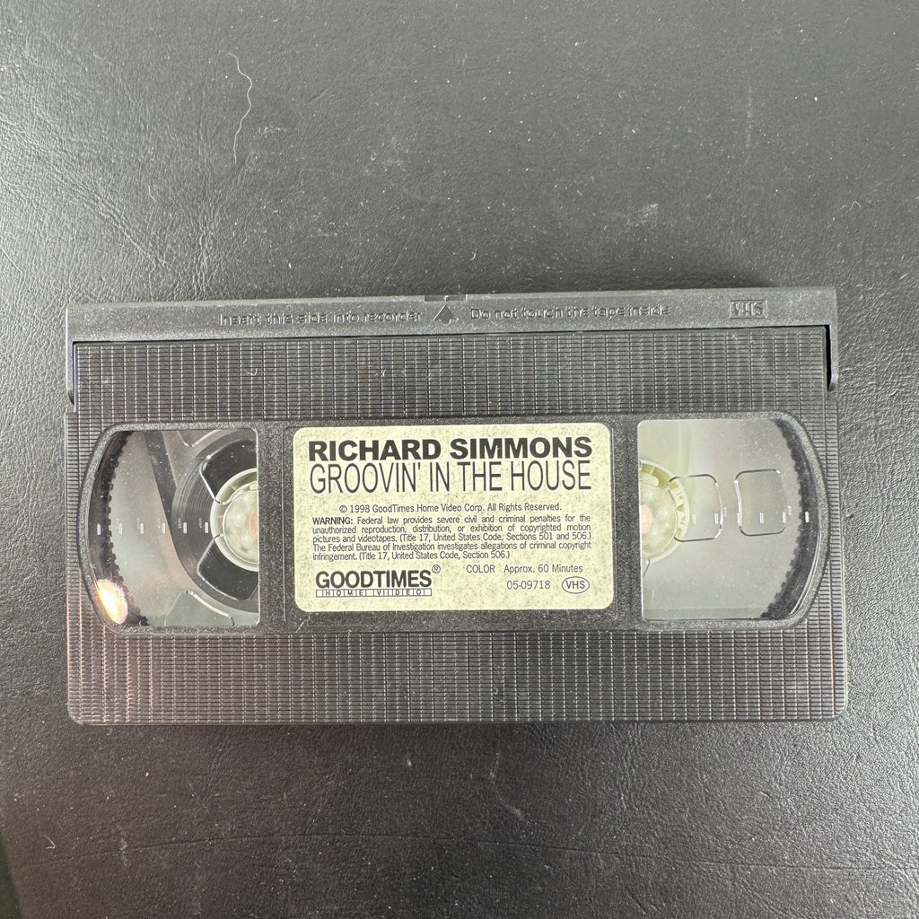 Richard Simmons Groovin' In The House Aerobic Concert 1998 VHS tape in very good condition