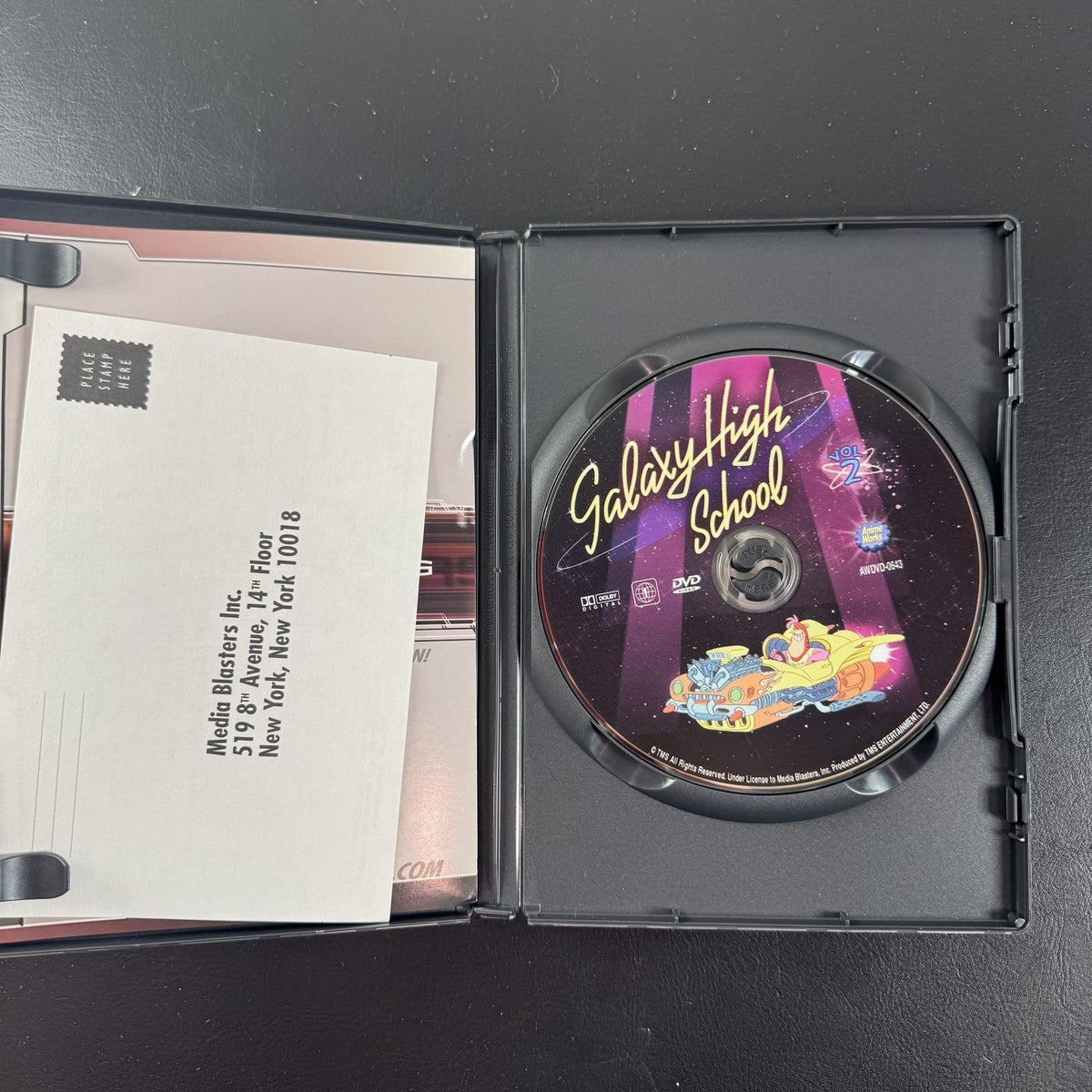 Galaxy High School Vol. 2 DVD disc and case cover, 1986 animated series created by Chris Columbus.