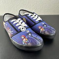 Bradford Exchange Nightmare Before Christmas purple canvas low-top sneakers with Jack Skellington lace charm size 8.5