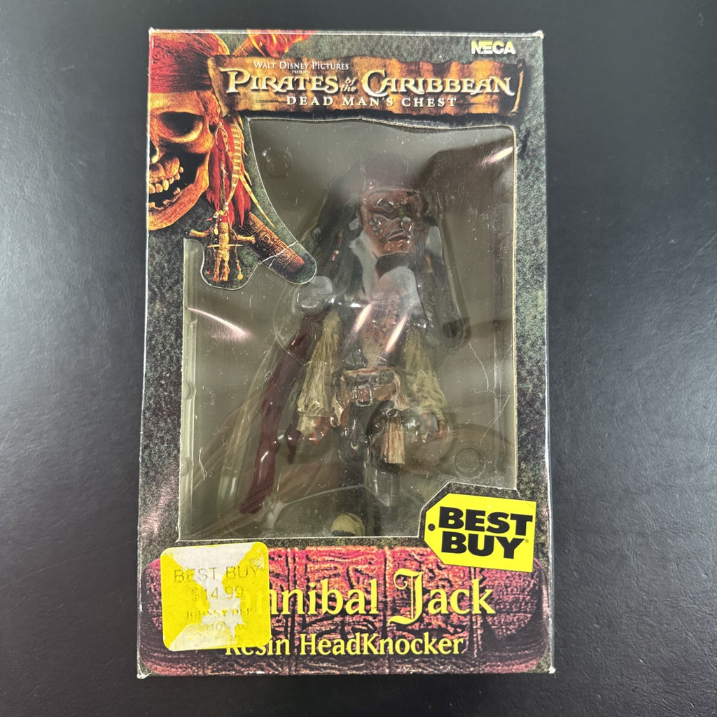 NECA Pirates of the Caribbean Cannibal Jack resin Headknocker bobblehead figure.