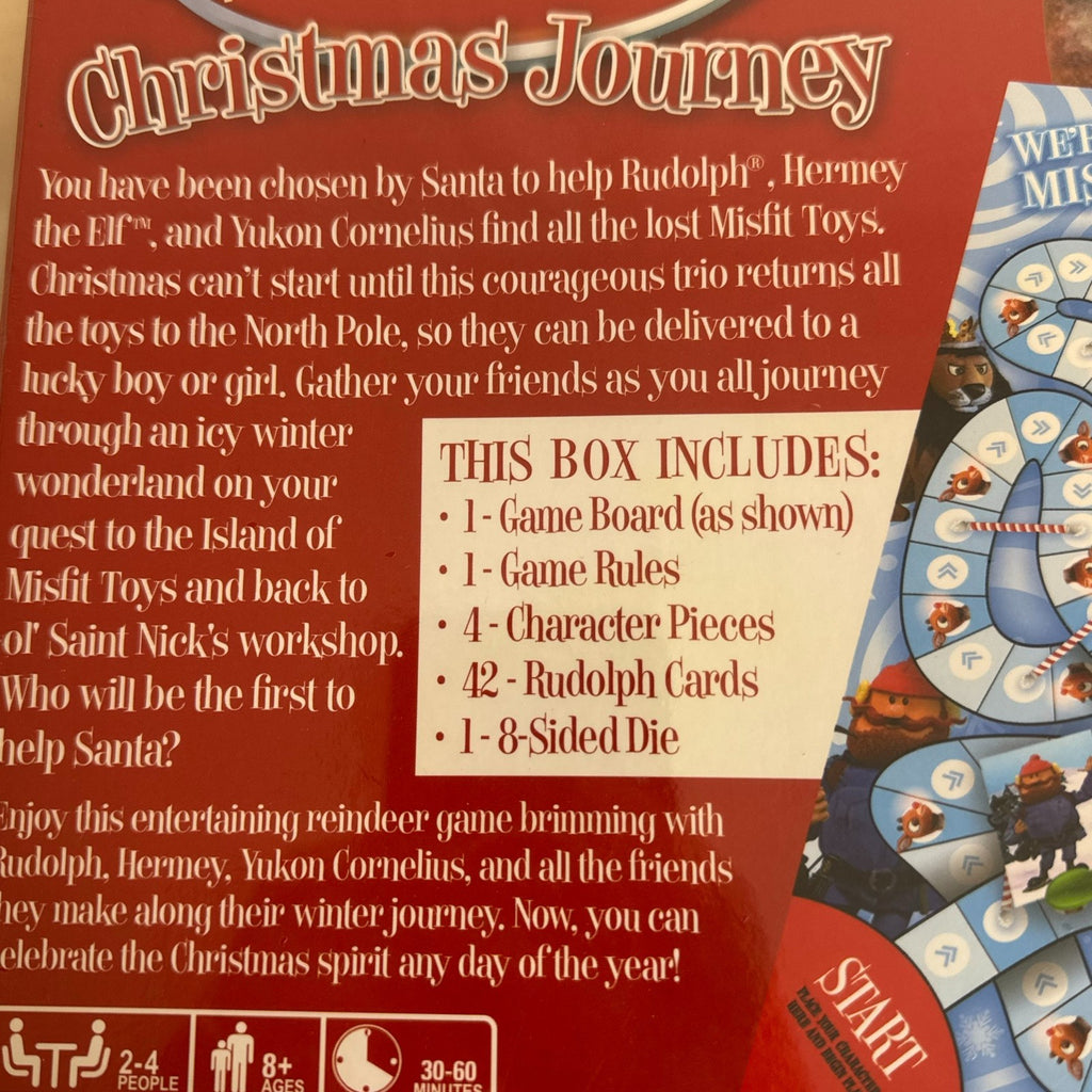 Brand new Rudolph The Red-Nosed Reindeer Christmas Journey complete board game set by GAME for 2 players.