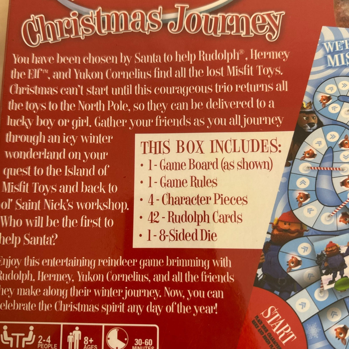 Brand new Rudolph The Red-Nosed Reindeer Christmas Journey complete board game set by GAME for 2 players.