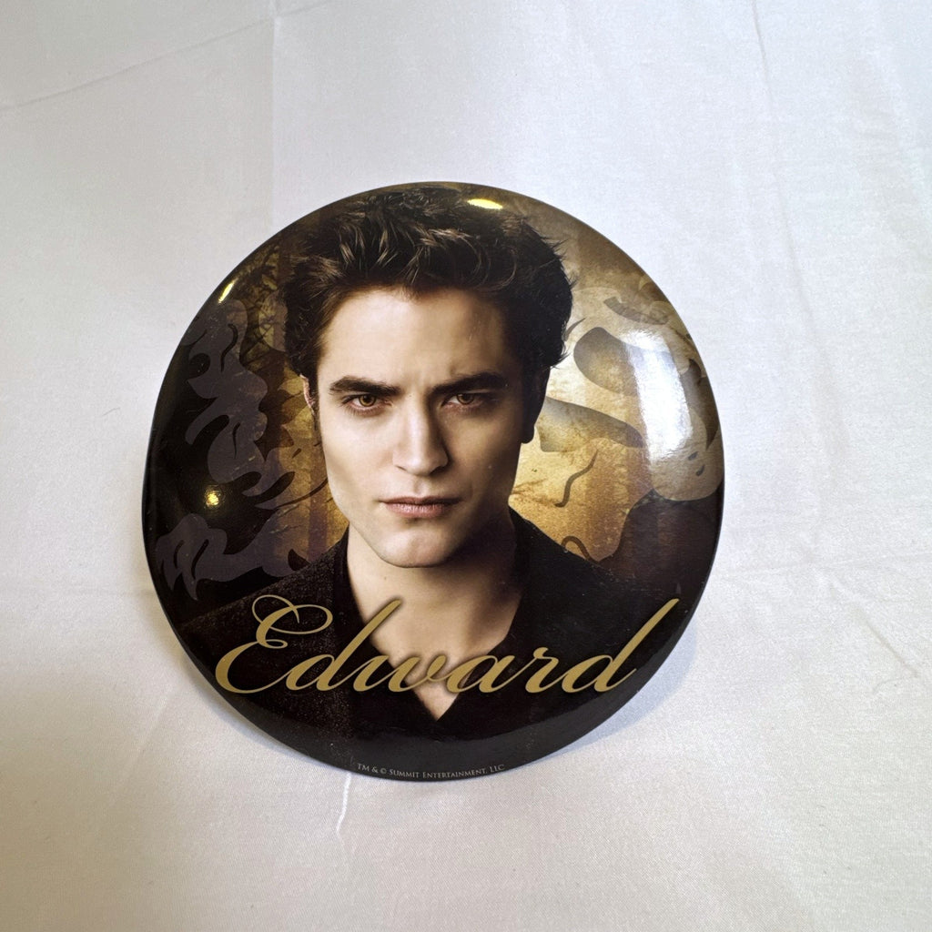 Summit Entertainment Twilight Edward Cullen 6 inch jumbo pinback button with easel stand