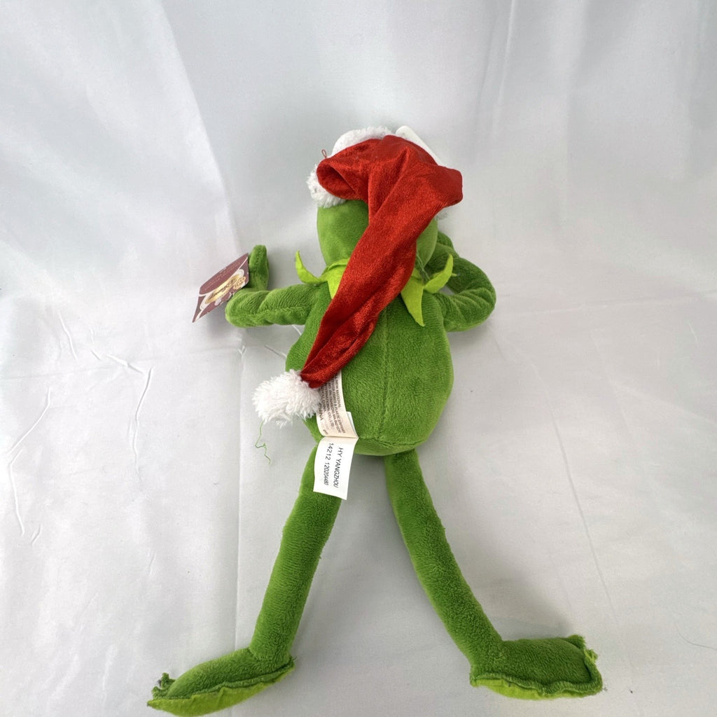 Disney Dan Dee Kermit the Frog 15 inch Christmas plush wearing a red Santa hat with original tags