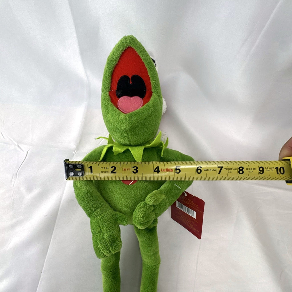 Disney Dan Dee Kermit the Frog 15 inch Christmas plush wearing a red Santa hat with original tags