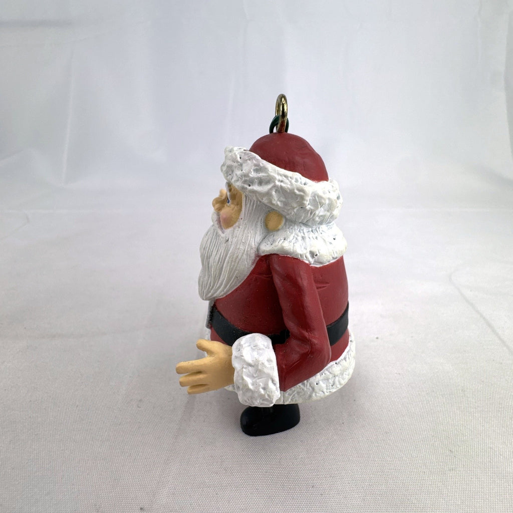 Playing Mantis Rudolph the Red-Nosed Reindeer Santa Claus sculpted resin Christmas ornament