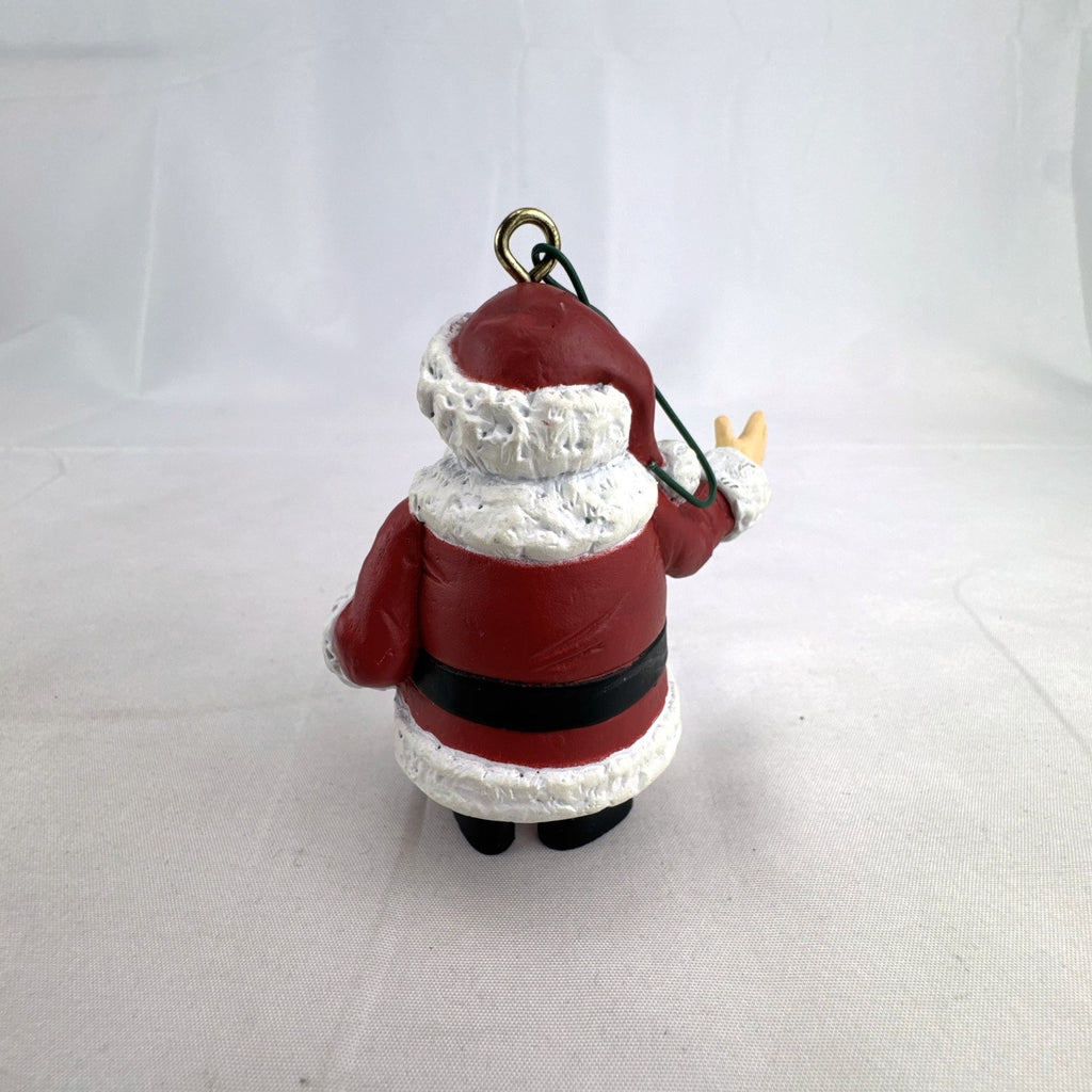 Playing Mantis Rudolph the Red-Nosed Reindeer Santa Claus sculpted resin Christmas ornament