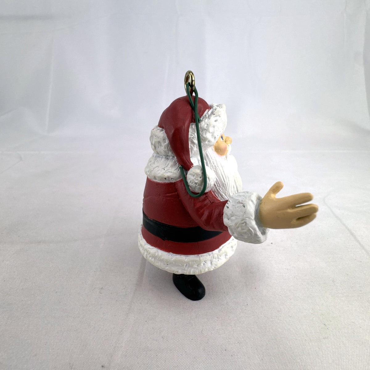 Playing Mantis Rudolph the Red-Nosed Reindeer Santa Claus sculpted resin Christmas ornament