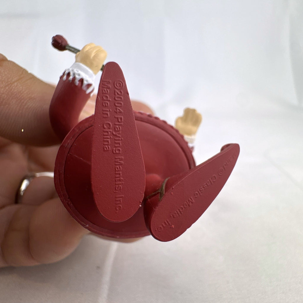Playing Mantis Rudolph the Red-Nosed Reindeer Mrs. Claus molded plastic Christmas tree ornament
