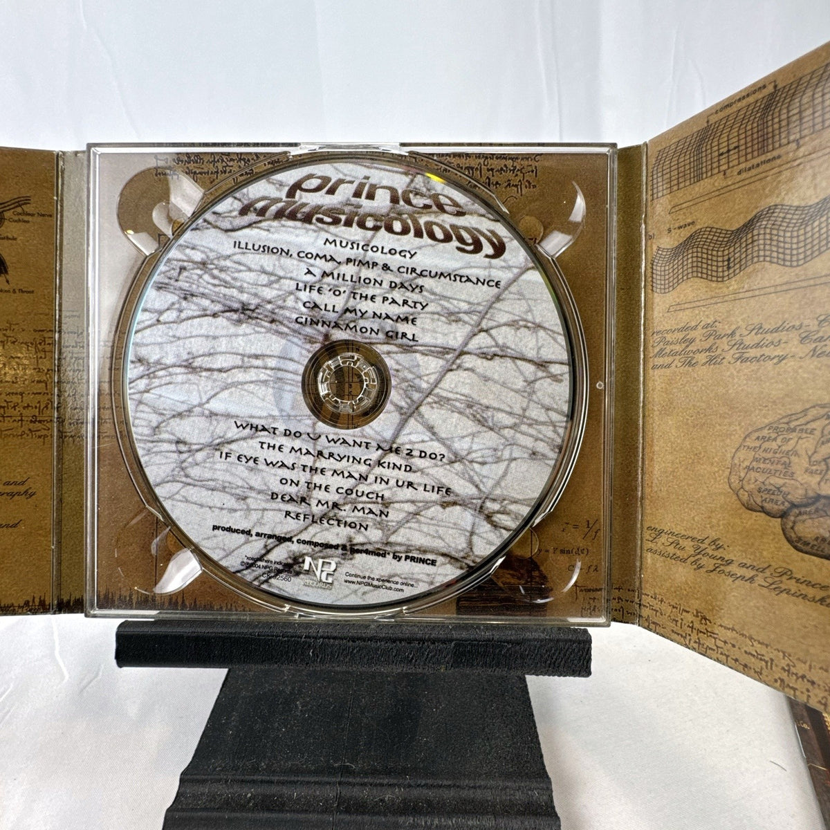 Prince Musicology 2004 CD album in fold-out digipak packaging with booklet