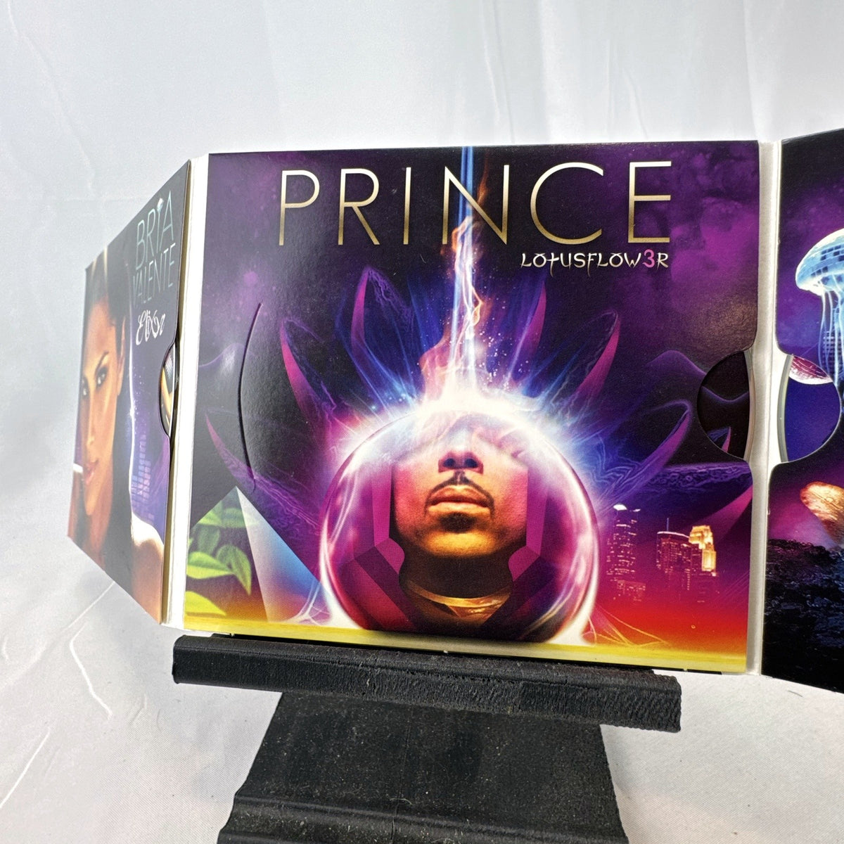 Prince Lotusflow3r 3-CD album set with MPLSound and Bria Valente Elixer in multi-fold card sleeve