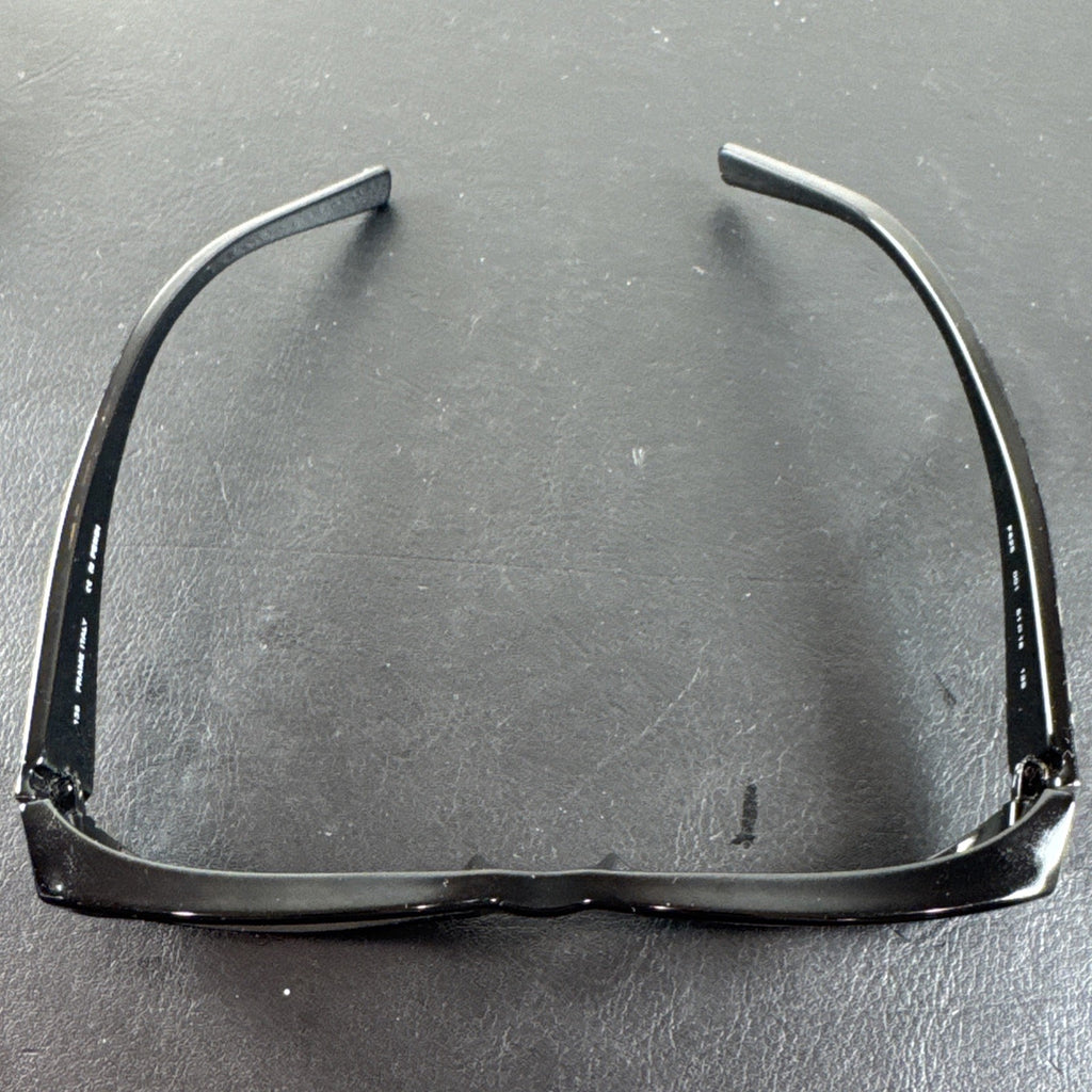 Fendi F625 black plastic rectangular eyeglass frames made in Italy with original case and cleaning cloths