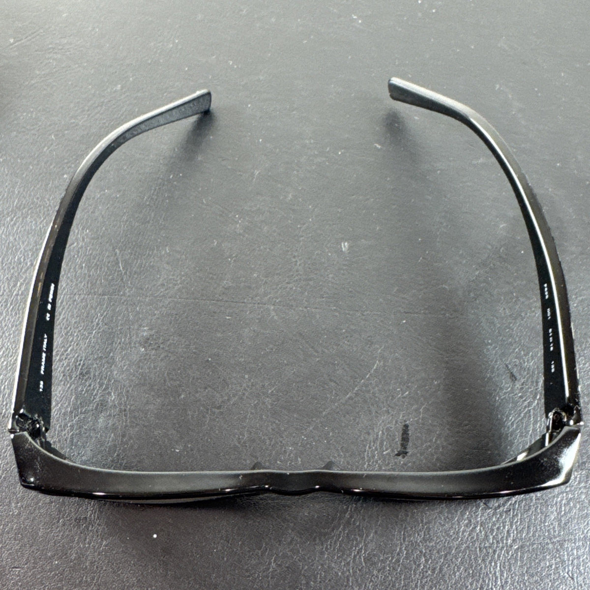 Fendi F625 black plastic rectangular eyeglass frames made in Italy with original case and cleaning cloths