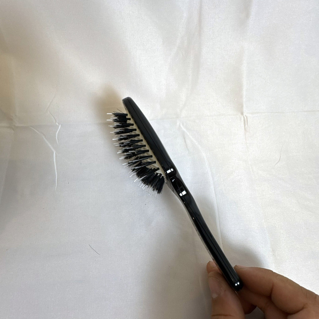 New Moroccanoil 55mm ceramic round brush and Shu Uemura Acca Kappa paddle brush set in original packaging