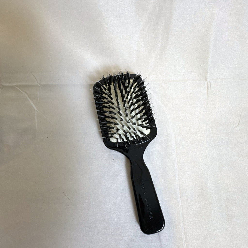New Moroccanoil 55mm ceramic round brush and Shu Uemura Acca Kappa paddle brush set in original packaging