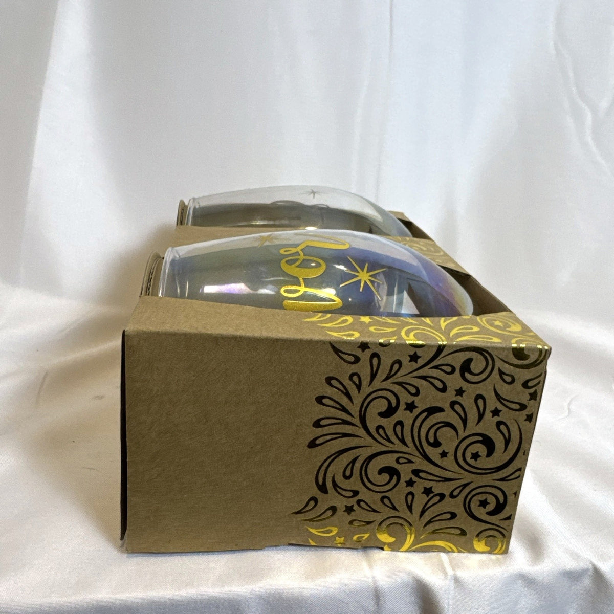 Set of 2 TMD Sip and Savor multicolor stemless wine glasses, 22 oz capacity, new in original box.