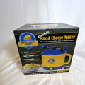 Smart Planet 1995 electric macaroni and cheese maker in blue and yellow, brand new in original box