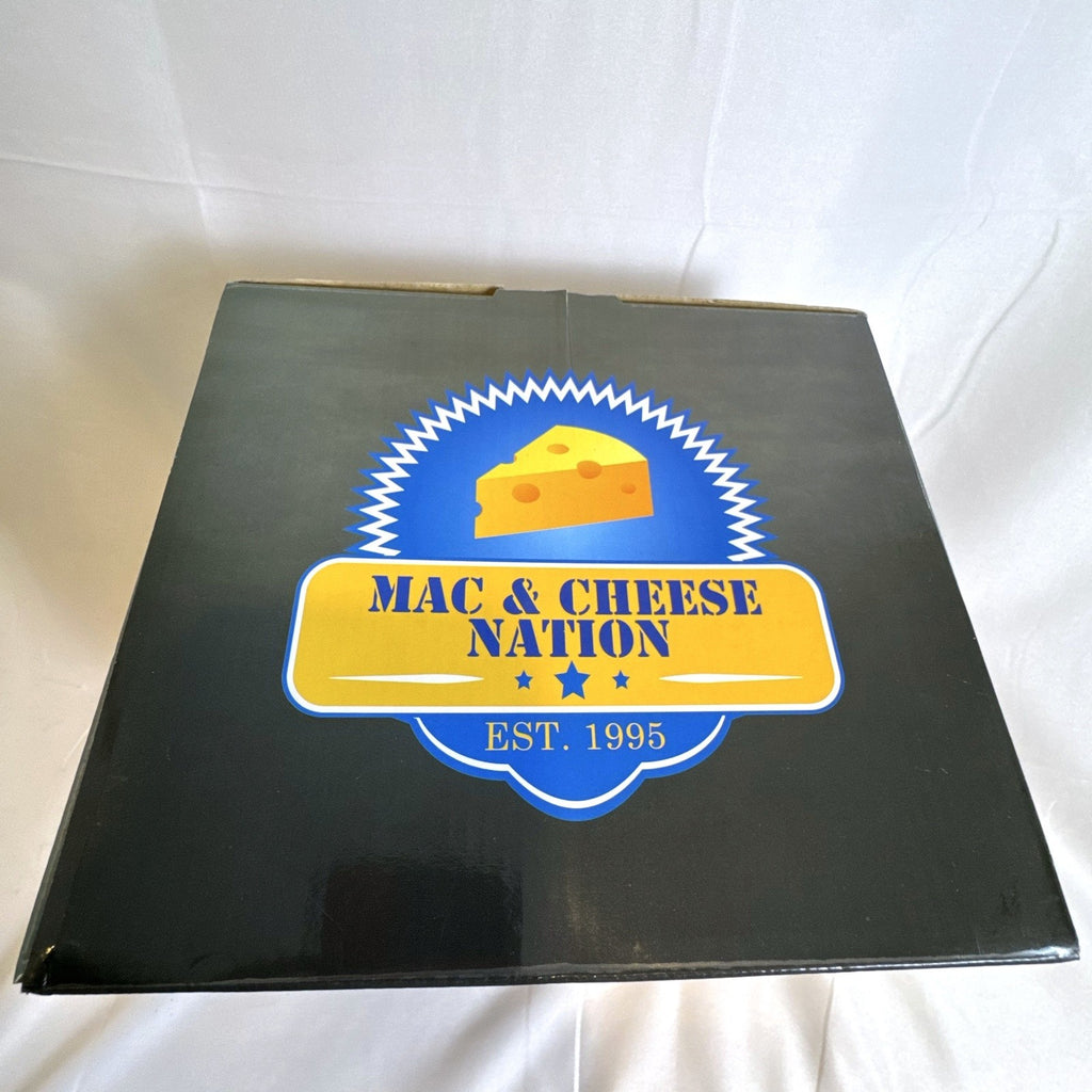 Smart Planet 1995 electric macaroni and cheese maker in blue and yellow, brand new in original box