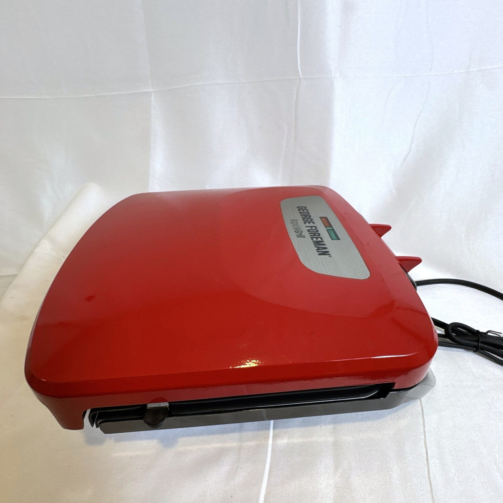 Red George Foreman 4-serving Rapid Grill and panini press with removable non-stick plates
