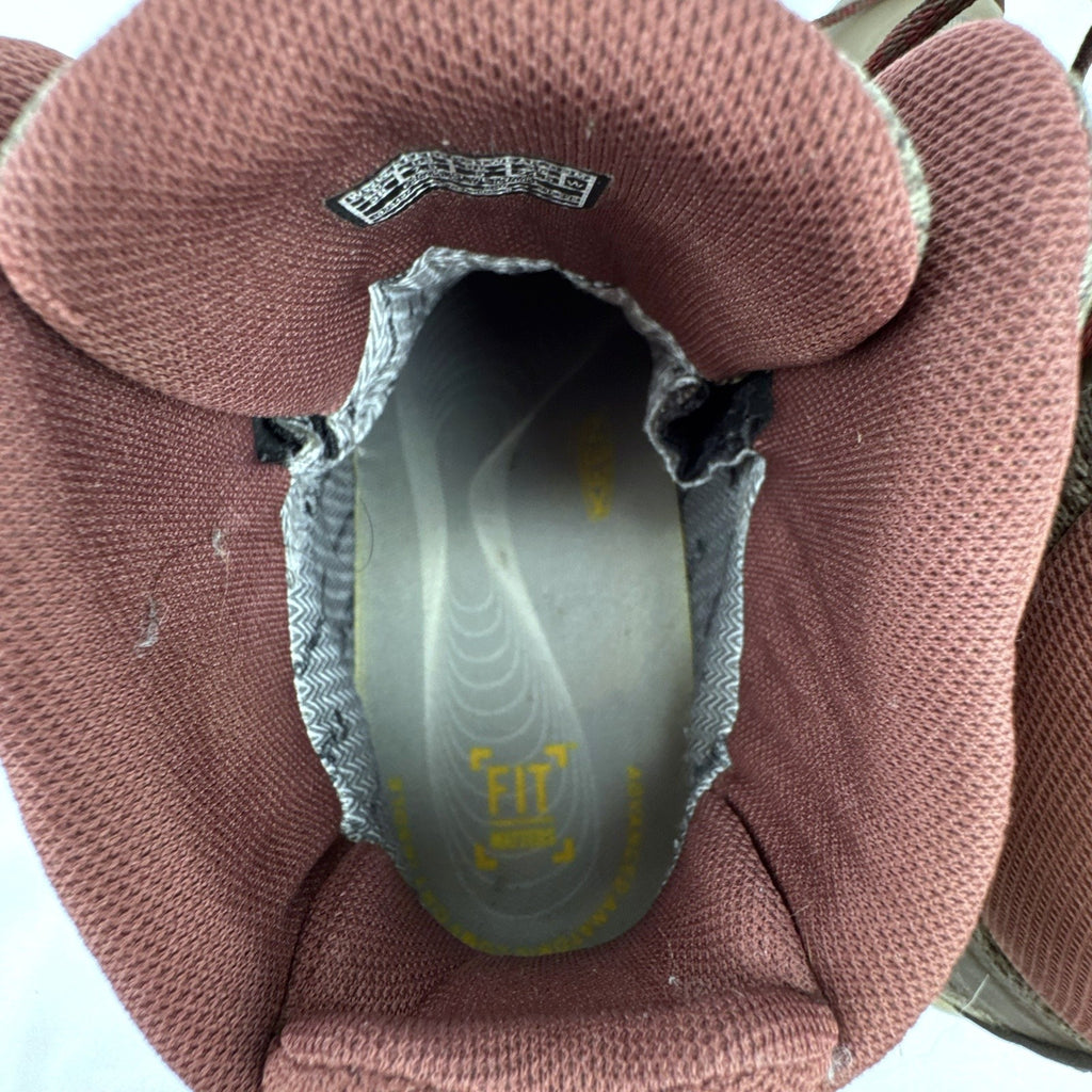 KEEN women's Terradora II Mid WP waterproof hiking boots in Dusty Olive green and rose, size 7.5
