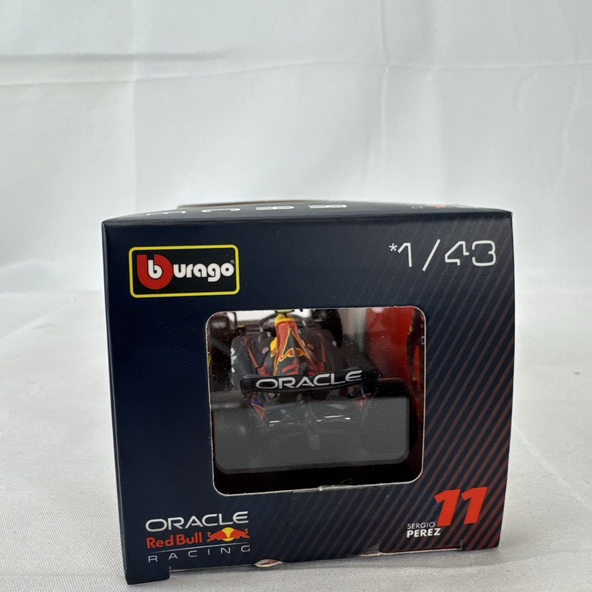 Bburago 1:43 scale 2022 Red Bull Racing RB18 Sergio Perez #11 F1 diecast model car in unopened original window box
