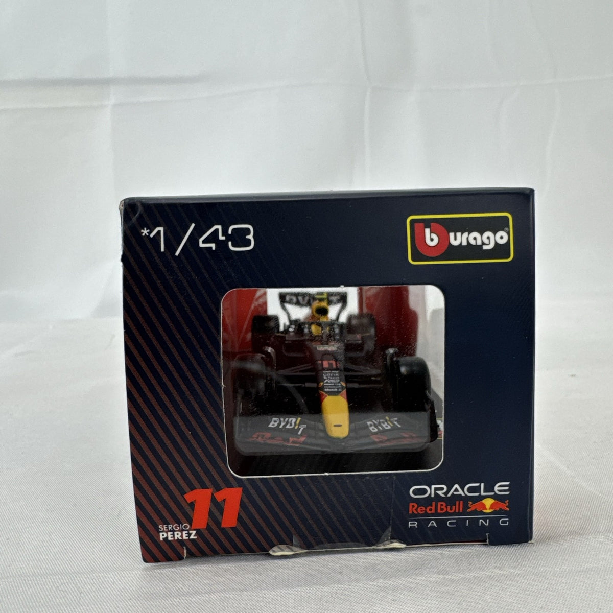 Bburago 1:43 scale 2022 Red Bull Racing RB18 Sergio Perez #11 F1 diecast model car in unopened original window box