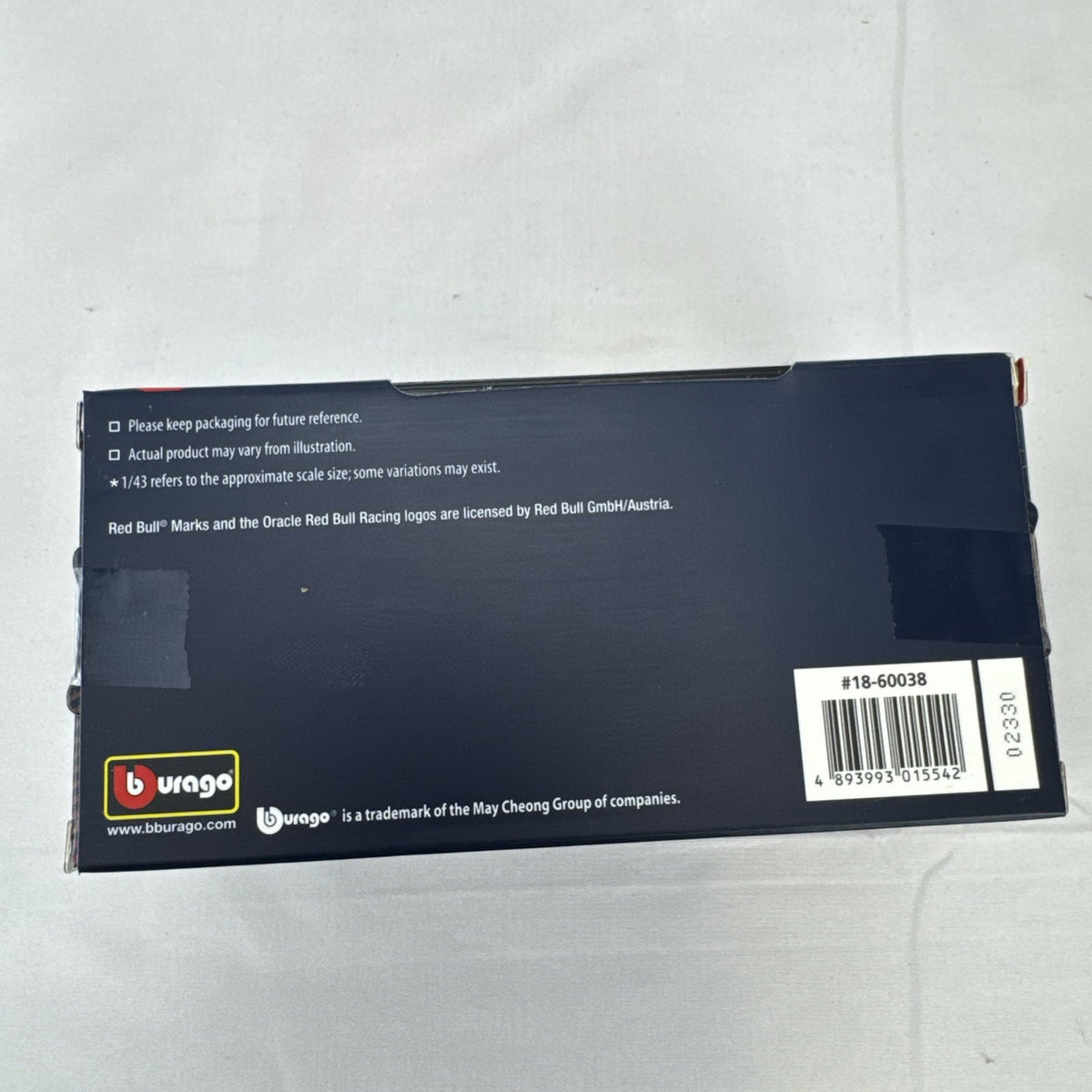Bburago 1:43 scale 2022 Red Bull Racing RB18 Sergio Perez #11 F1 diecast model car in unopened original window box