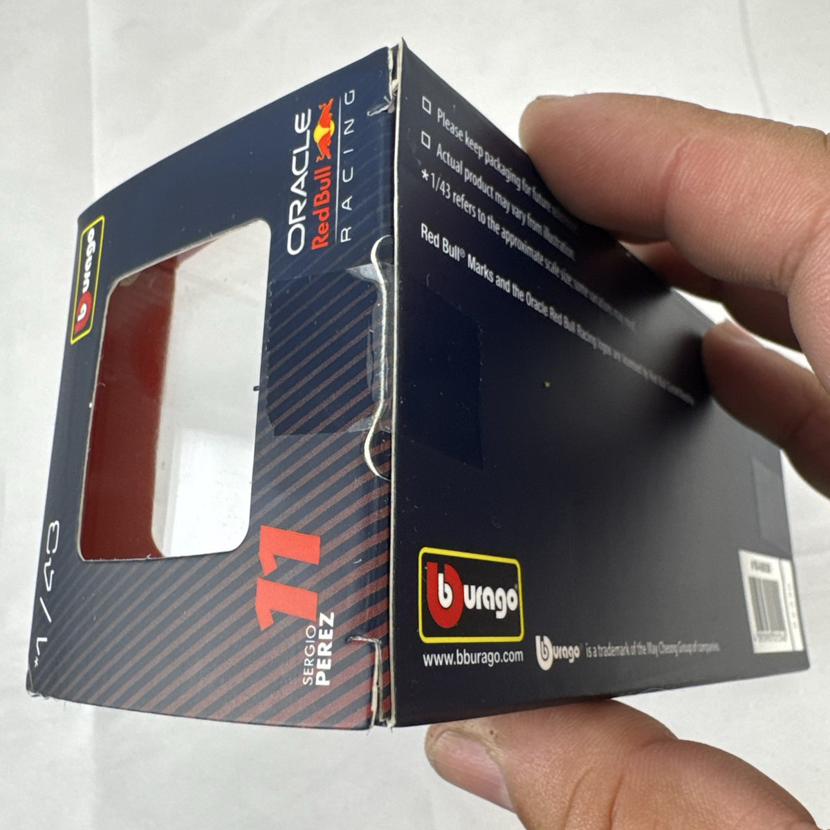 Bburago 1:43 scale 2022 Red Bull Racing RB18 Sergio Perez #11 F1 diecast model car in unopened original window box