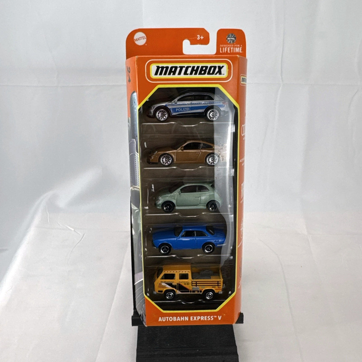 Matchbox Autobahn Express 1:64 scale diecast 5-car set in original sealed packaging