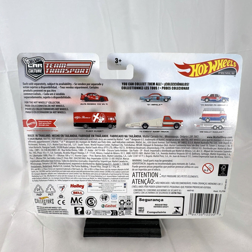 Hot Wheels Team Transport 1:64 scale '61 Chevy Impala and '72 Ramp Truck diecast set in sealed blister packaging