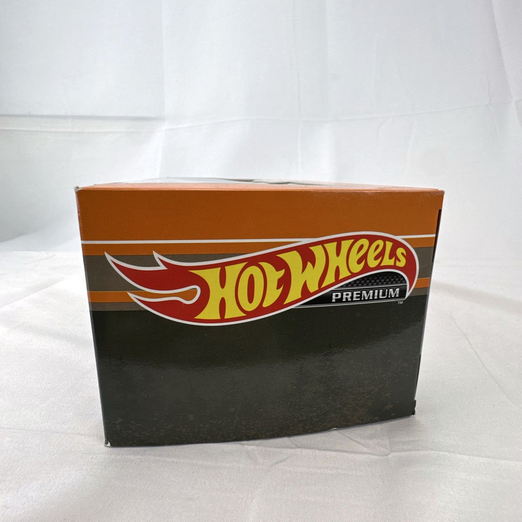 Hot Wheels Premium Rally Diorama Set 1:64 scale diecast 4-pack featuring Ford RS200, Lancia Delta, MG Metro, and Hauler.