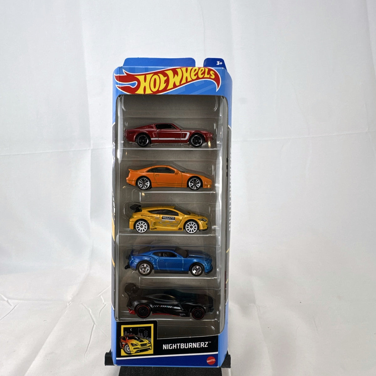 Hot Wheels Nightburnerz 1:64 scale diecast 5-car set in factory-sealed packaging.