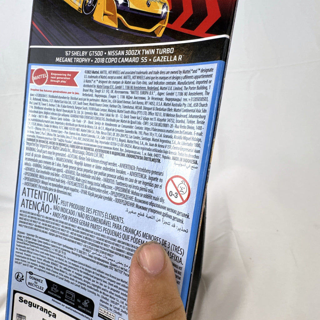 Hot Wheels Nightburnerz 1:64 scale diecast 5-car set in factory-sealed packaging.