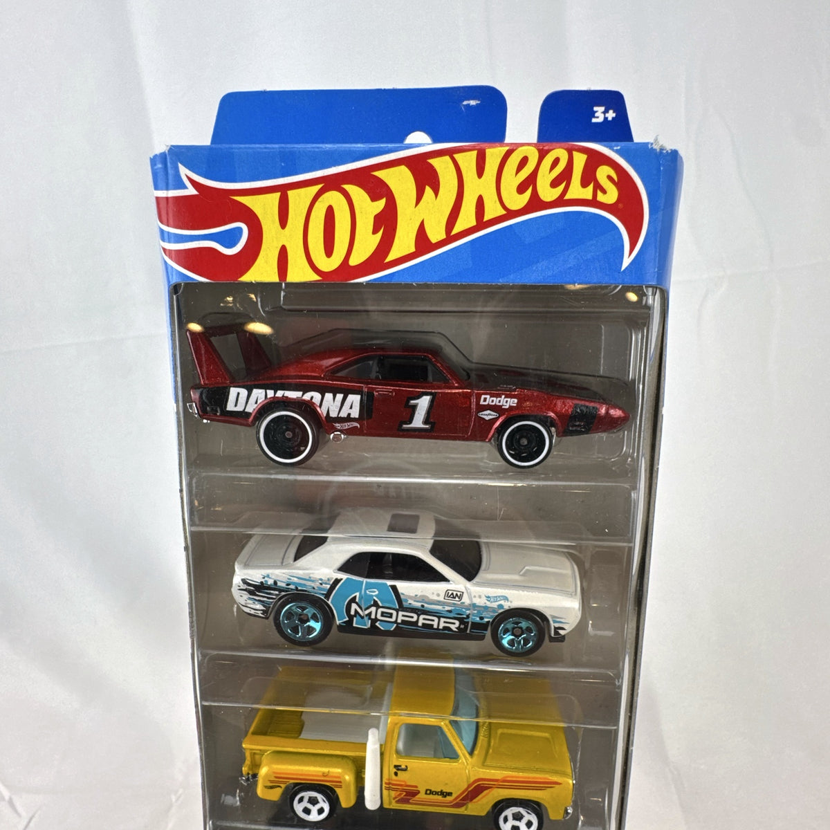 Hot Wheels Mopar 5-pack factory sealed 1:64 scale diecast set featuring Dodge Charger Daytona, Viper GTS-R, and Challenger.