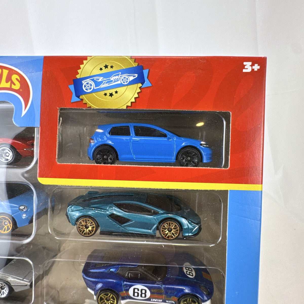 Factory-sealed Hot Wheels 8-pack diecast vehicle box set featuring 1:64 scale cars.