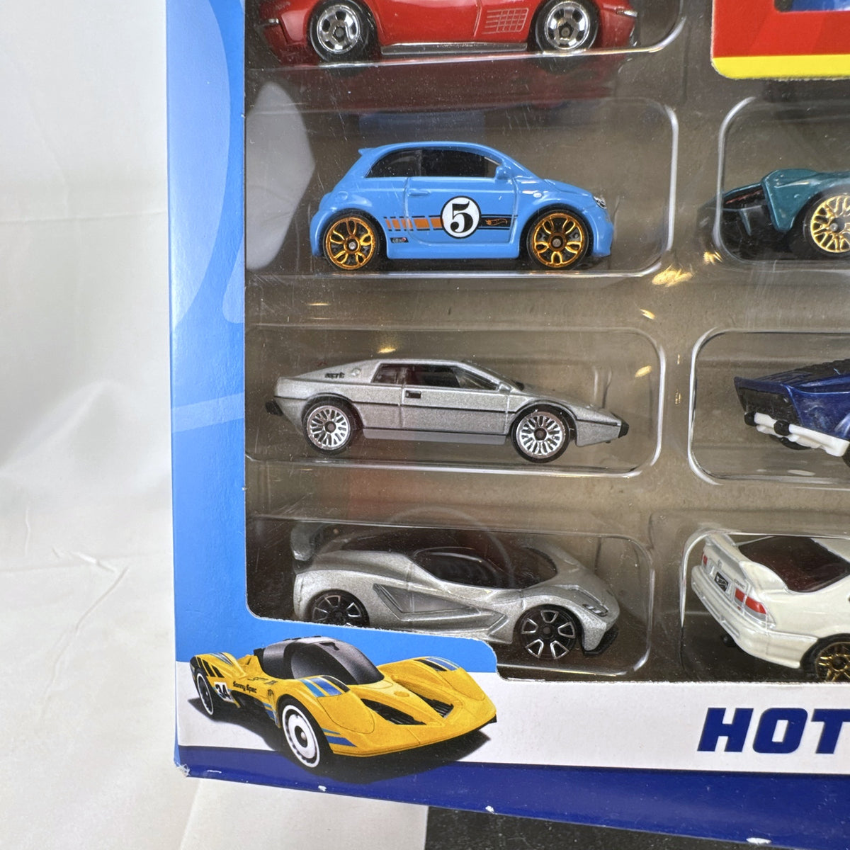 Hot Wheels 1:64 scale diecast 8-pack featuring Lamborghini Sián and Honda Civic Si in original packaging
