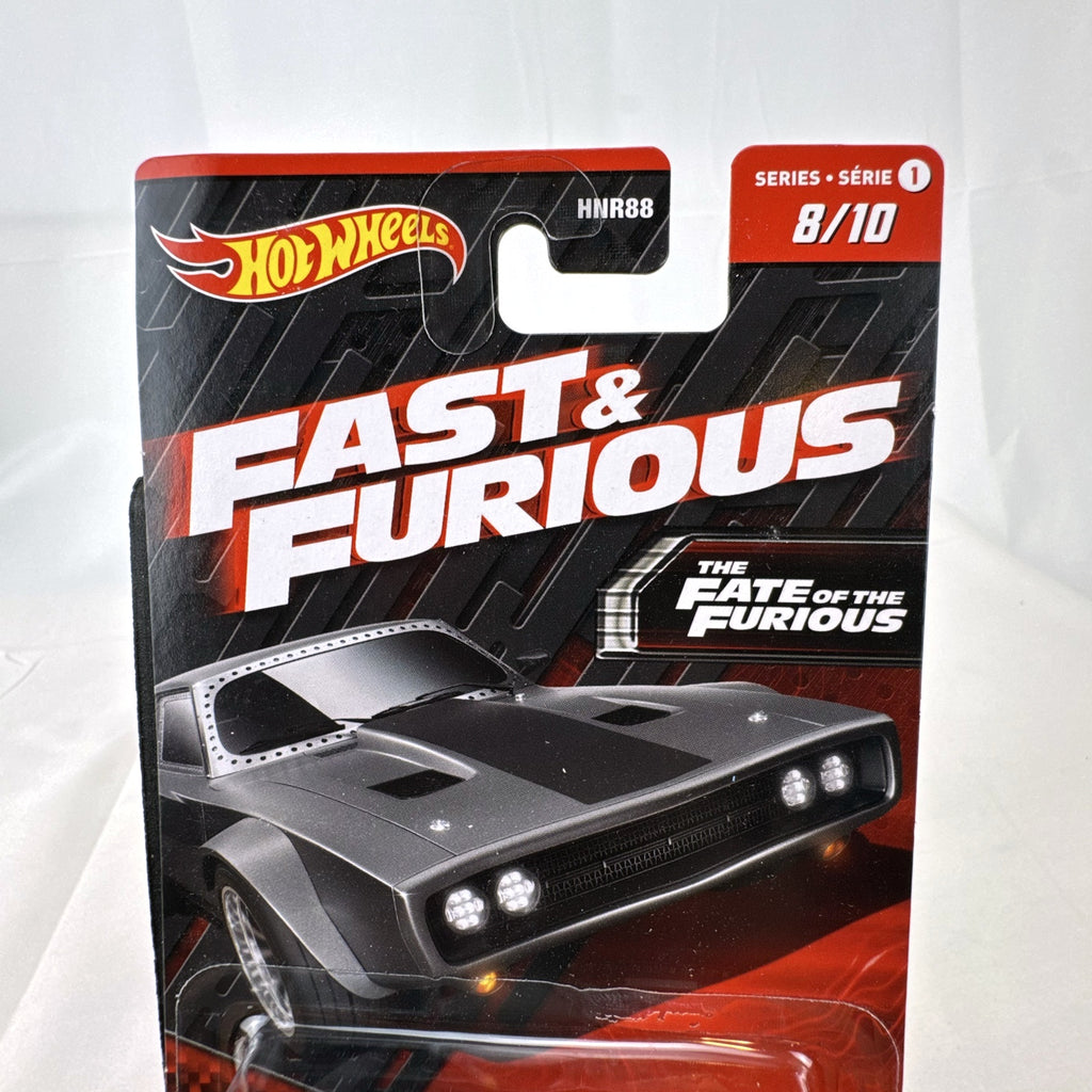 Hot Wheels 1:64 scale Fast & Furious Ice Charger diecast car in original unopened cardback packaging.