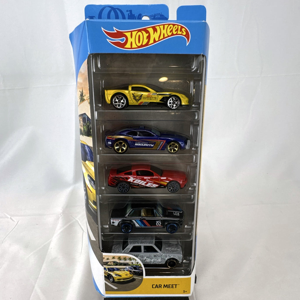 Hot Wheels Car Meet 5-pack 1:64 scale diecast cars in original packaging