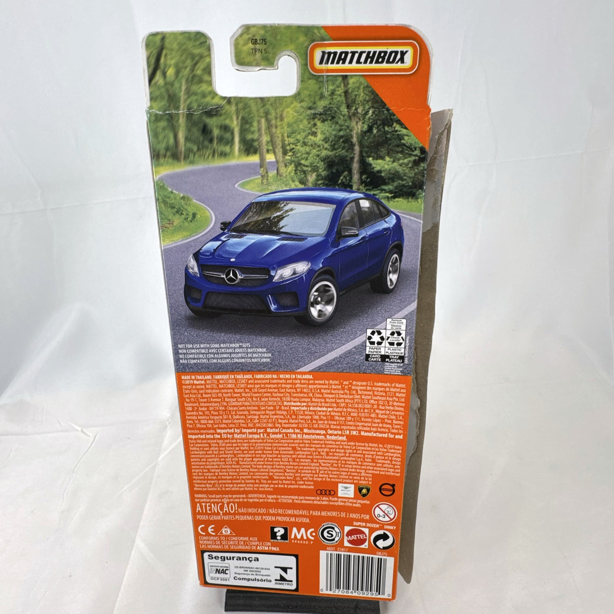 Matchbox Auto Bahn Express 5-pack diecast 1:64 scale car set featuring Audi, Bentley, Mercedes, Volvo, and Lamborghini.
