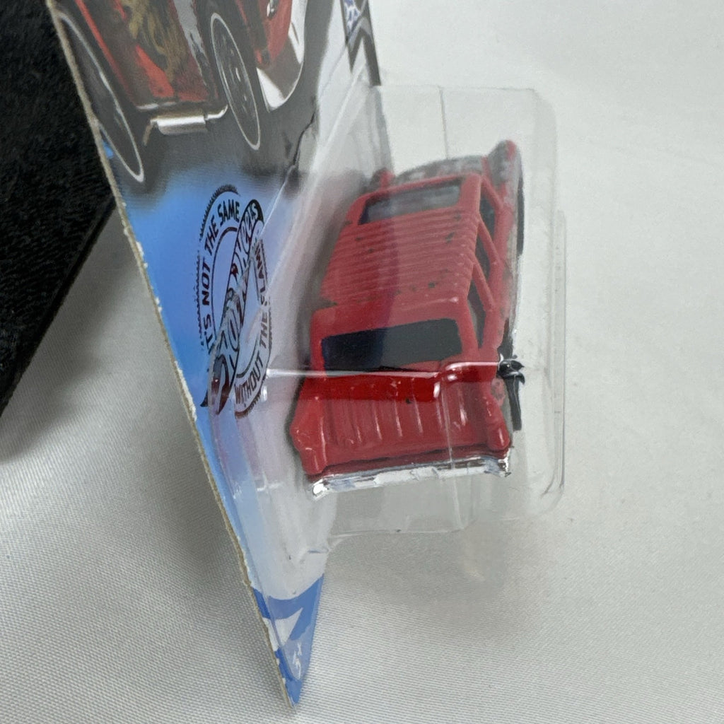 Sealed Hot Wheels 1955 Chevy Nomad diecast car in weathered red from the Rod Squad series