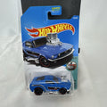 Hot Wheels Tooned 1968 Ford Mustang 1:64 scale diecast car in blue on blister card