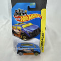 Hot Wheels Speedbox 1:64 scale diecast stunt van in blue on original blister card packaging