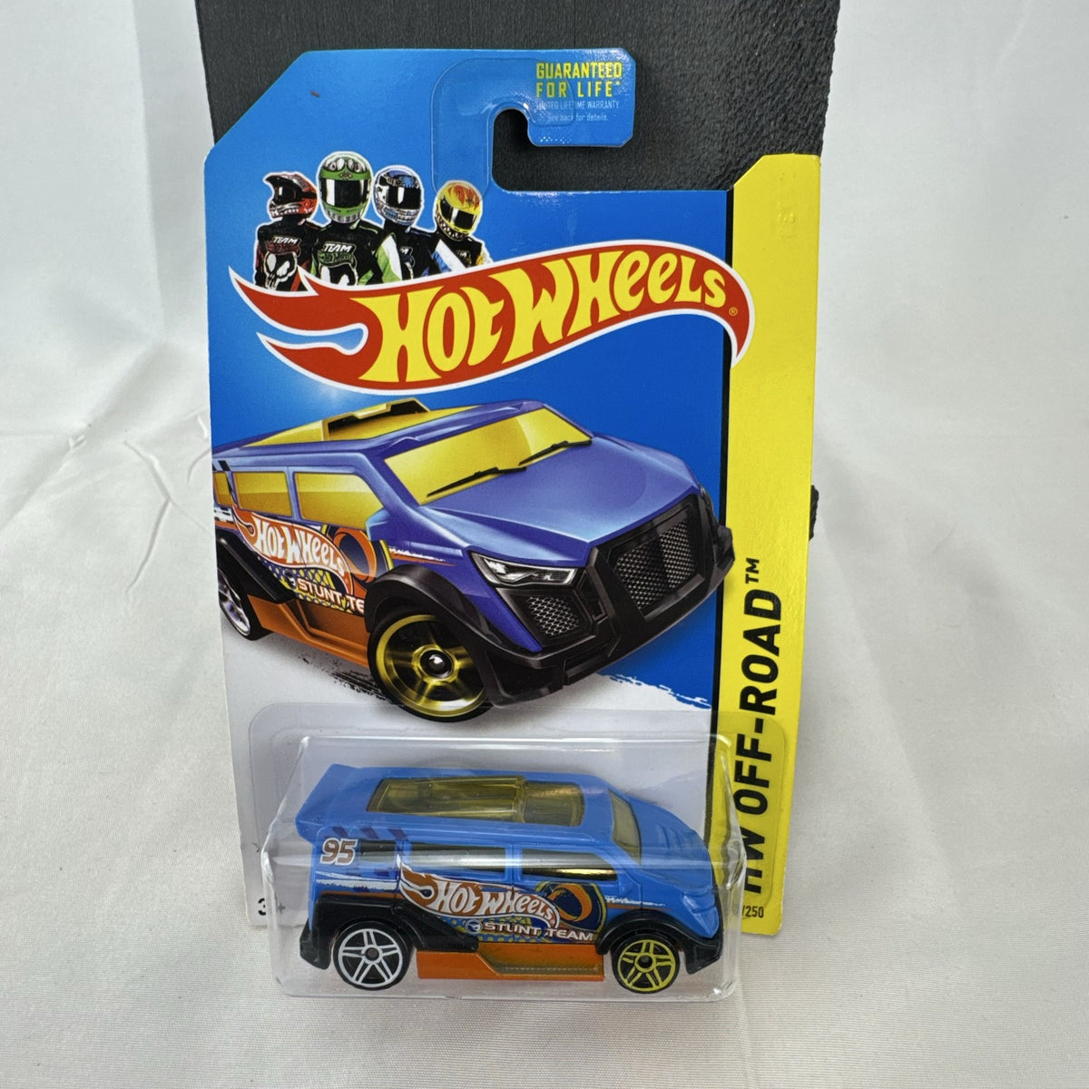 Hot Wheels Speedbox 1:64 scale diecast stunt van in blue on original blister card packaging