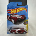 Hot Wheels Mach Speeder 1:64 scale red diecast race car in factory sealed blister card